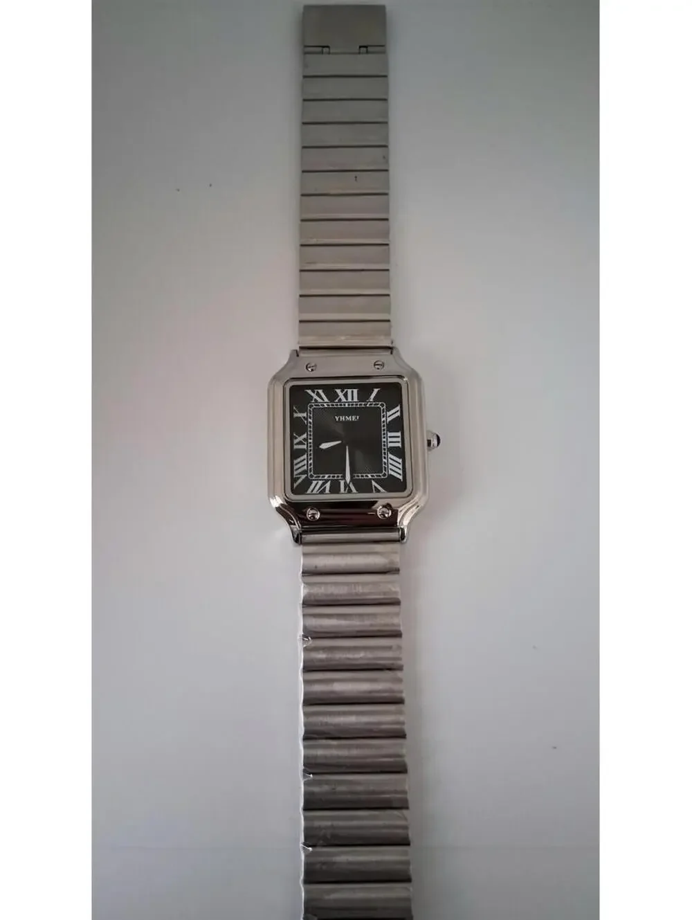 Men's Luxury Square Dial Stainless‎ Black Watch